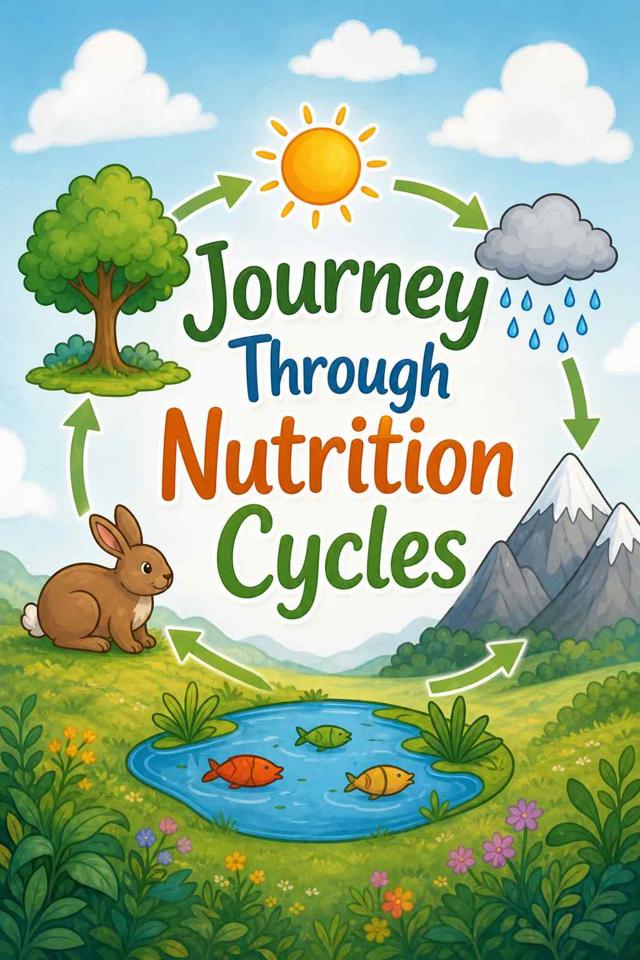 Front cover of Journey Through Nutrition Cycles by Kidlet