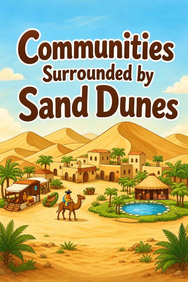 Front cover of Communities Surrounded by Sand Dunes by Kidlet