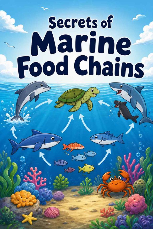 Front cover of Secrets of Marine Food Chains by Kidlet