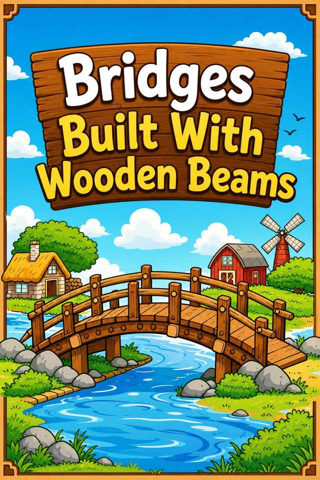 Front cover of Bridges Built With Wooden Beams by Kidlet