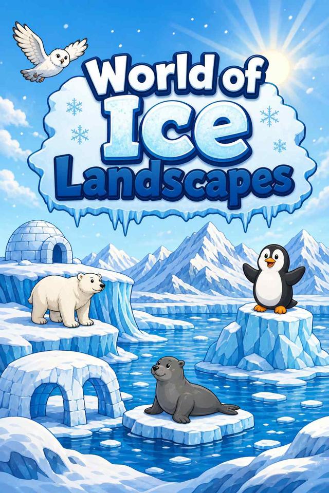 Front cover of World of Ice Landscapes by Kidlet