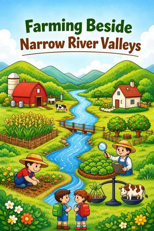 Front cover of Farming Beside Narrow River Valleys by Kidlet