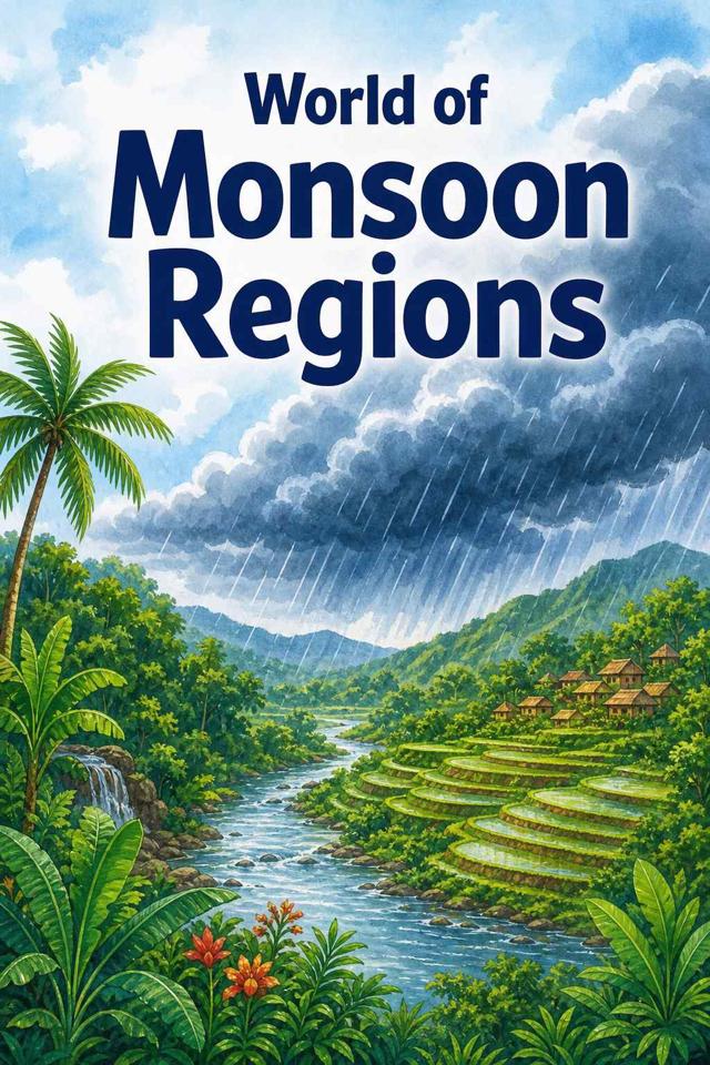 Front cover of World of Monsoon Regions by Kidlet