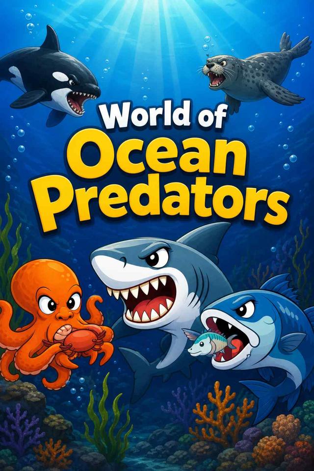 Front cover of World of Ocean Predators by Kidlet