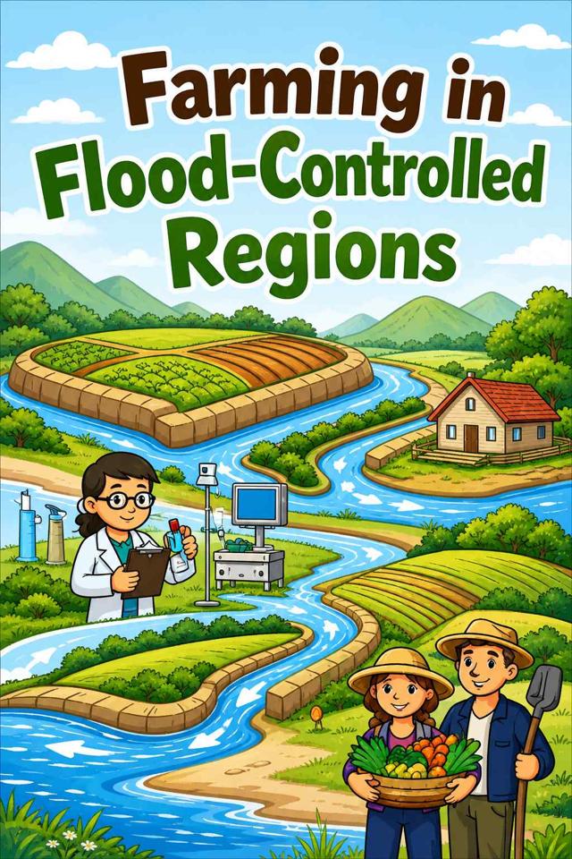 Front cover of Farming in Flood-Controlled Regions by Kidlet
