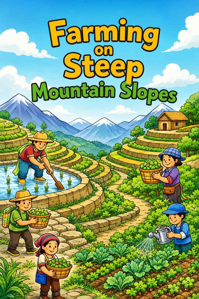 Front cover of Farming on Steep Mountain Slopes by Kidlet