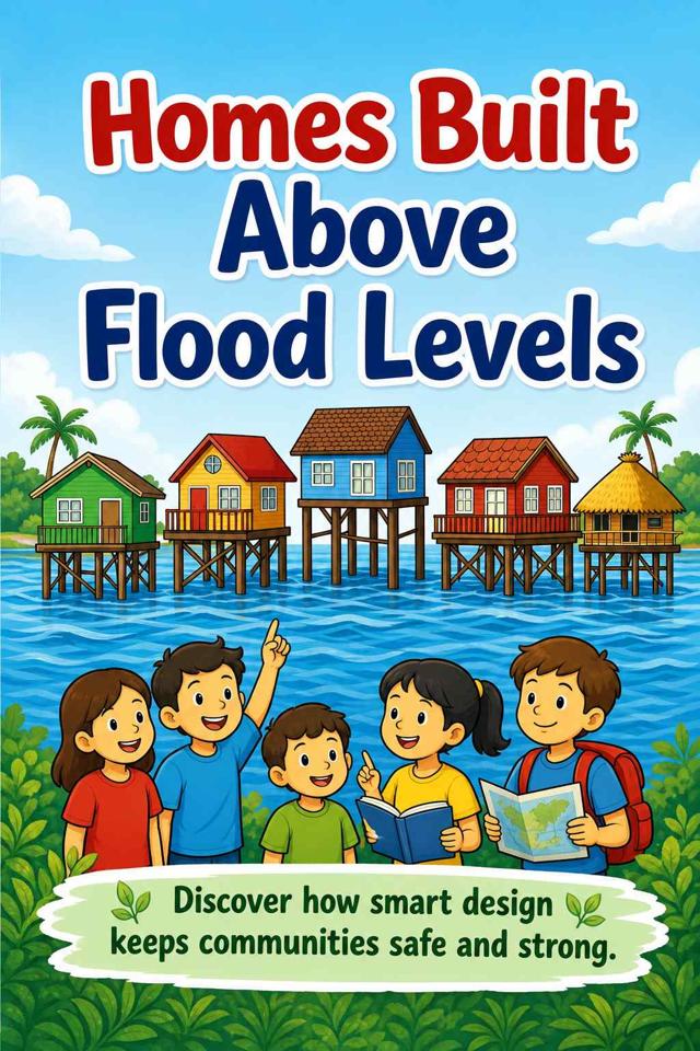 Front cover of Homes Built Above Flood Levels by Kidlet