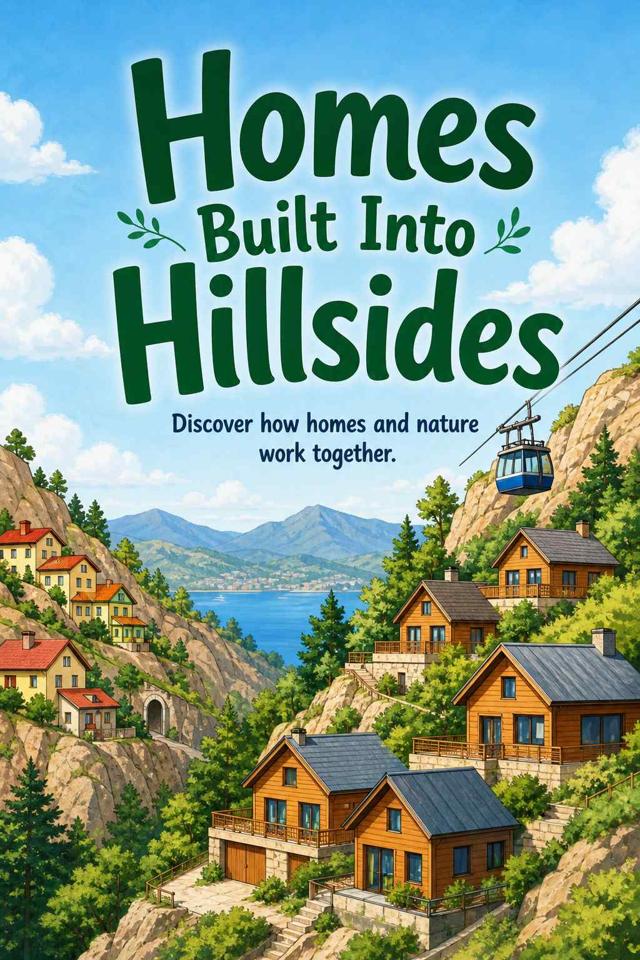 Front cover of Homes Built Into Hillsides by Kidlet