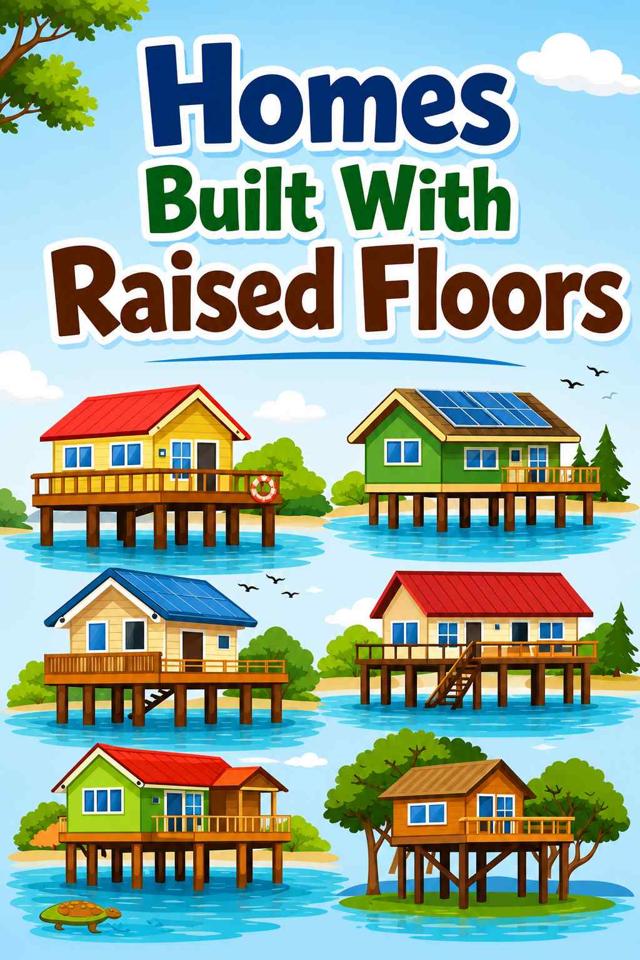 Front cover of Homes Built With Raised Floors by Kidlet