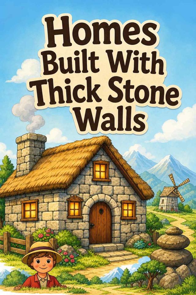 Front cover of Homes Built With Thick Stone Walls by Kidlet