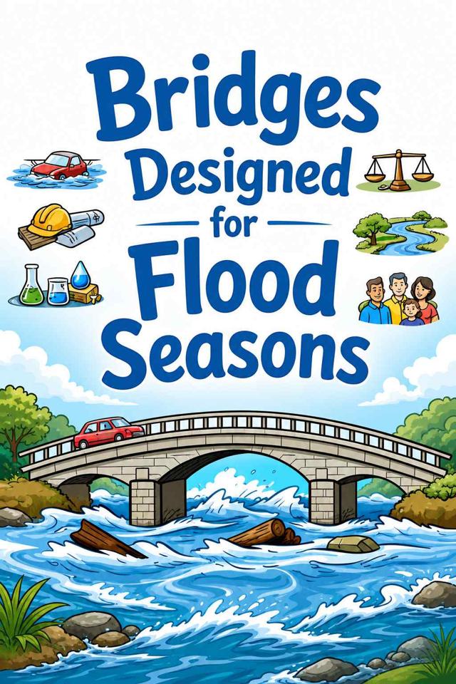 Front cover of Bridges Designed for Flood Seasons by Kidlet
