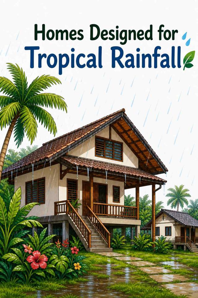 Front cover of Homes Designed for Tropical Rainfall by Kidlet