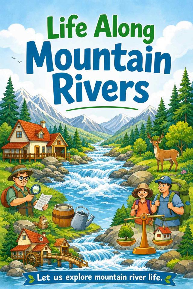 Front cover of Life Along Mountain Rivers by Kidlet
