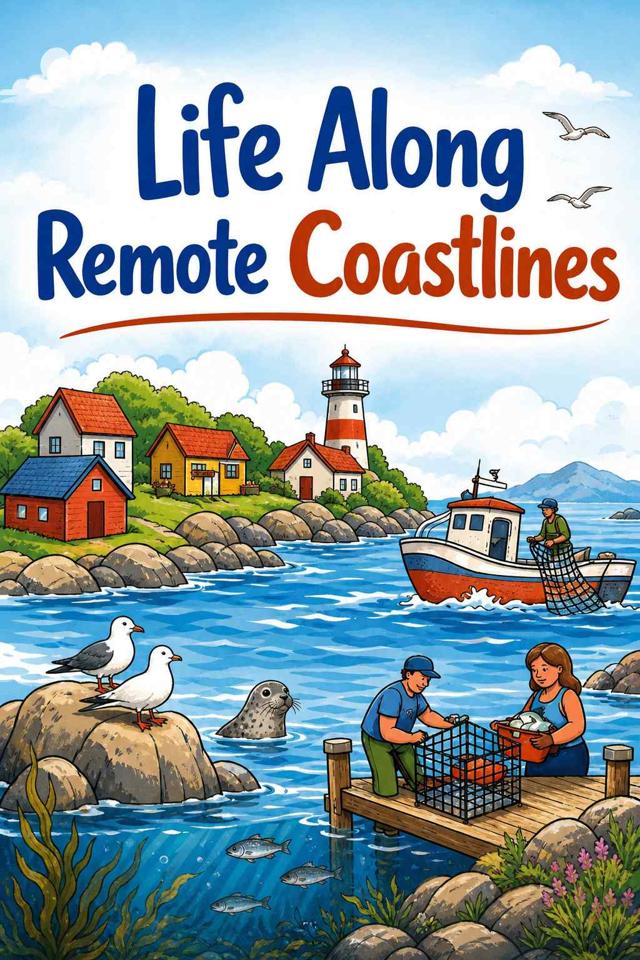 Front cover of Life Along Remote Coastlines by Kidlet