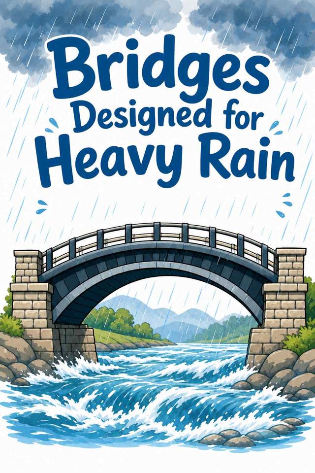 Front cover of Bridges Designed for Heavy Rain by Kidlet