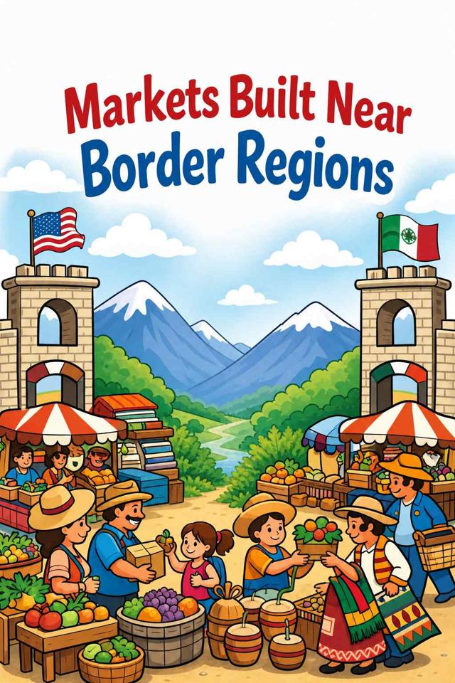 Front cover of Markets Built Near Border Regions by Kidlet