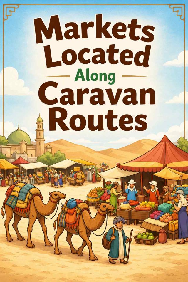 Front cover of Markets Located Along Caravan Routes by Kidlet