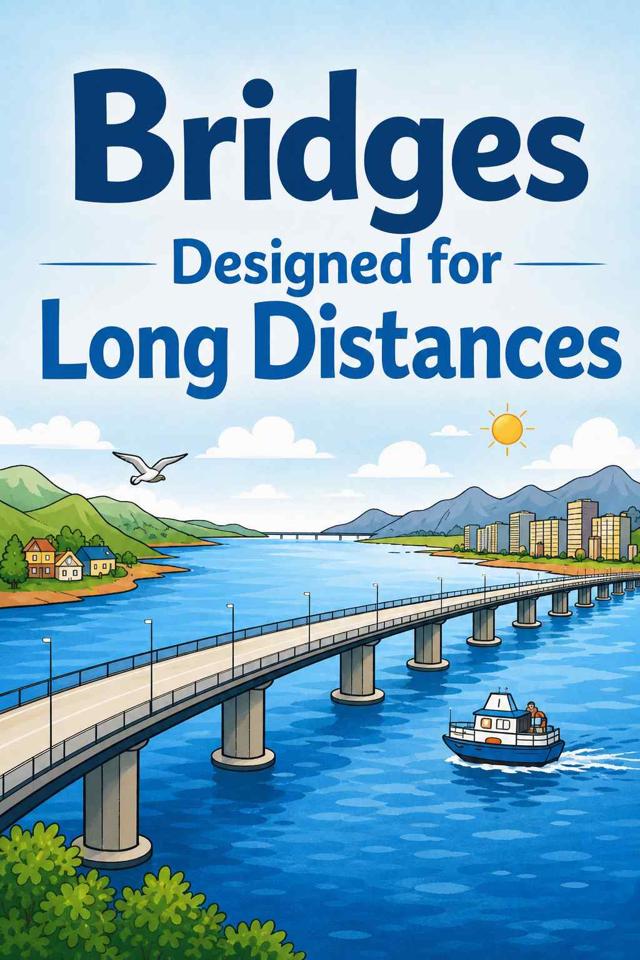 Front cover of Bridges Designed for Long Distances by Kidlet
