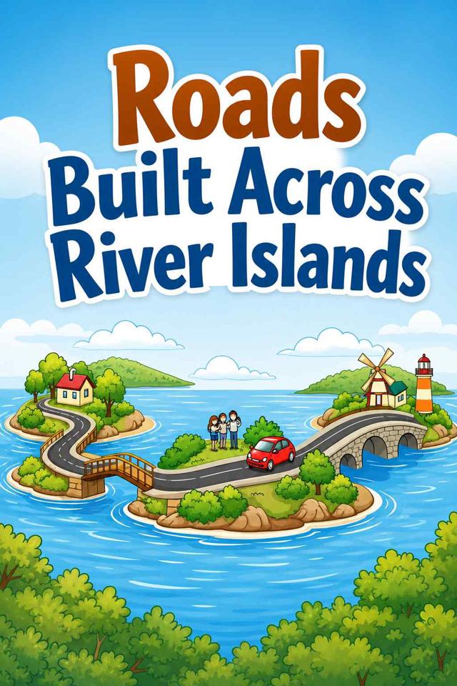 Front cover of Roads Built Across River Islands by Kidlet
