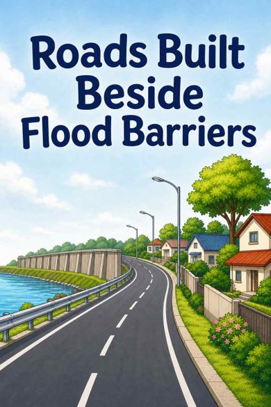 Cover of Roads Built Beside Flood Barriers