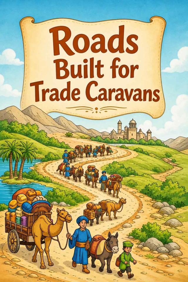 Front cover of Roads Built for Trade Caravans by Kidlet