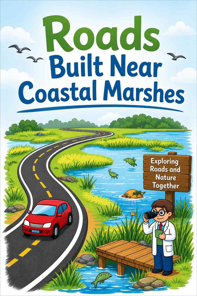Front cover of Roads Built Near Coastal Marshes by Kidlet
