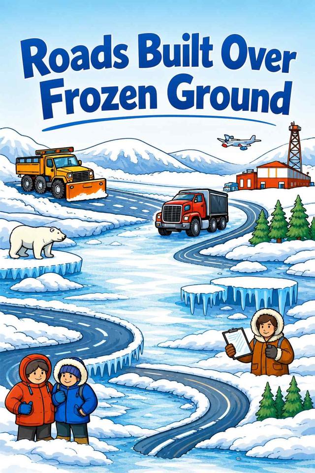 Front cover of Roads Built Over Frozen Ground by Kidlet