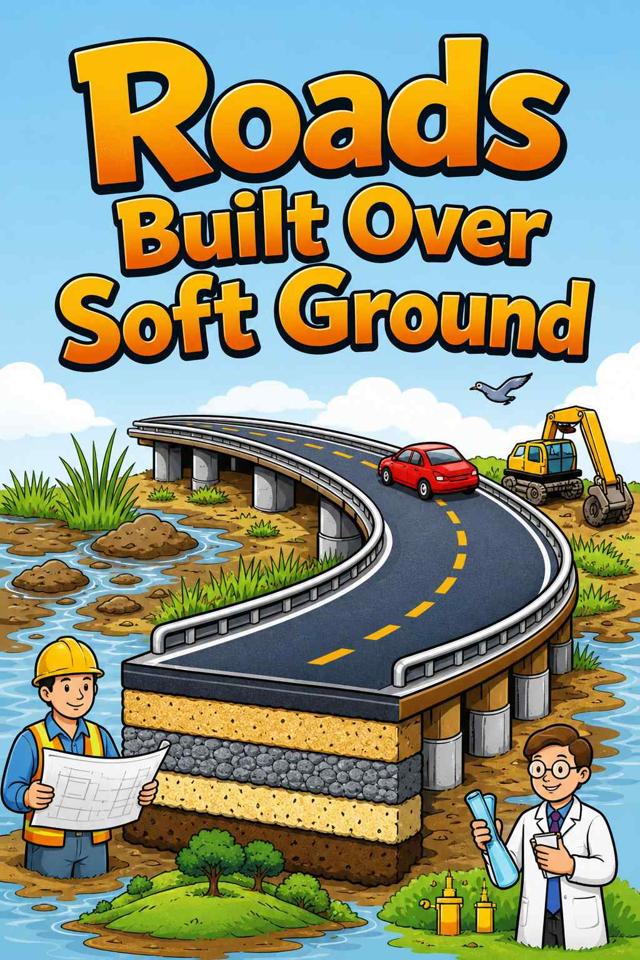 Front cover of Roads Built Over Soft Ground by Kidlet