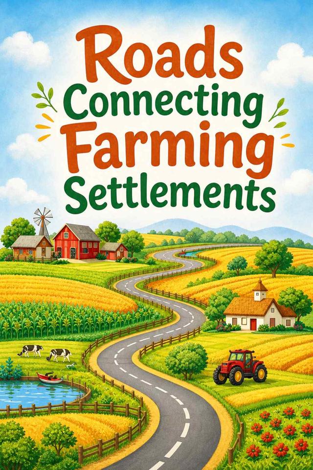 Front cover of Roads Connecting Farming Settlements by Kidlet