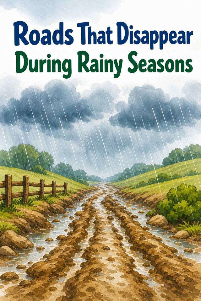 Front cover of Roads That Disappear During Rainy Seasons by Kidlet
