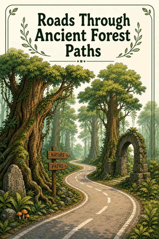 Front cover of Roads Through Ancient Forest Paths by Kidlet