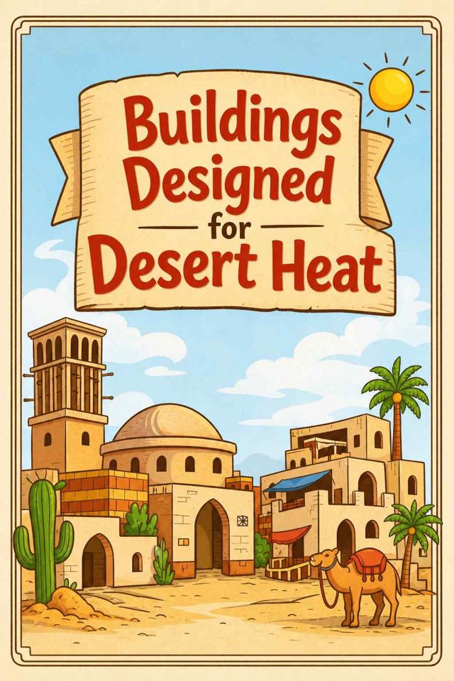 Front cover of Buildings Designed for Desert Heat by Kidlet