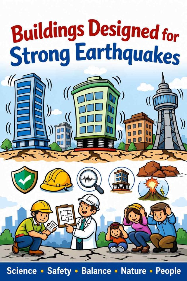 Front cover of Buildings Designed for Strong Earthquakes by Kidlet