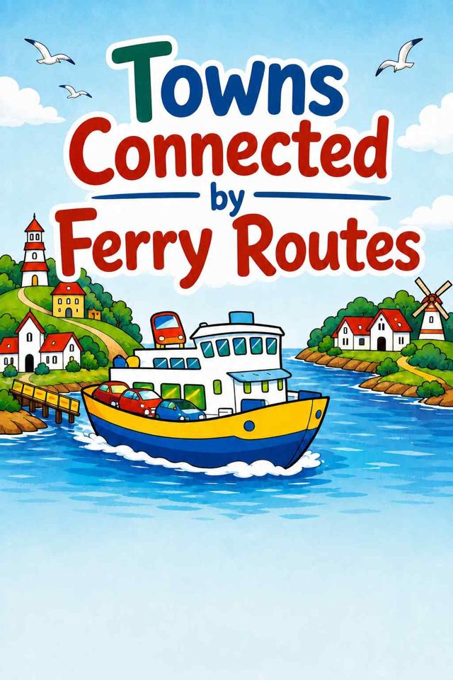 Front cover of Towns Connected by Ferry Routes by Kidlet