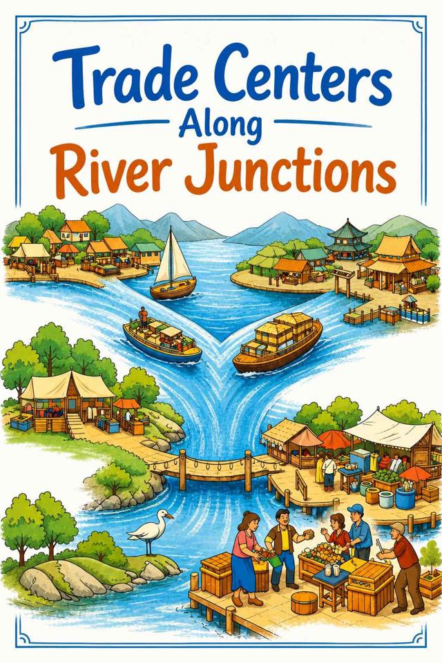 Front cover of Trade Centers Along River Junctions by Kidlet