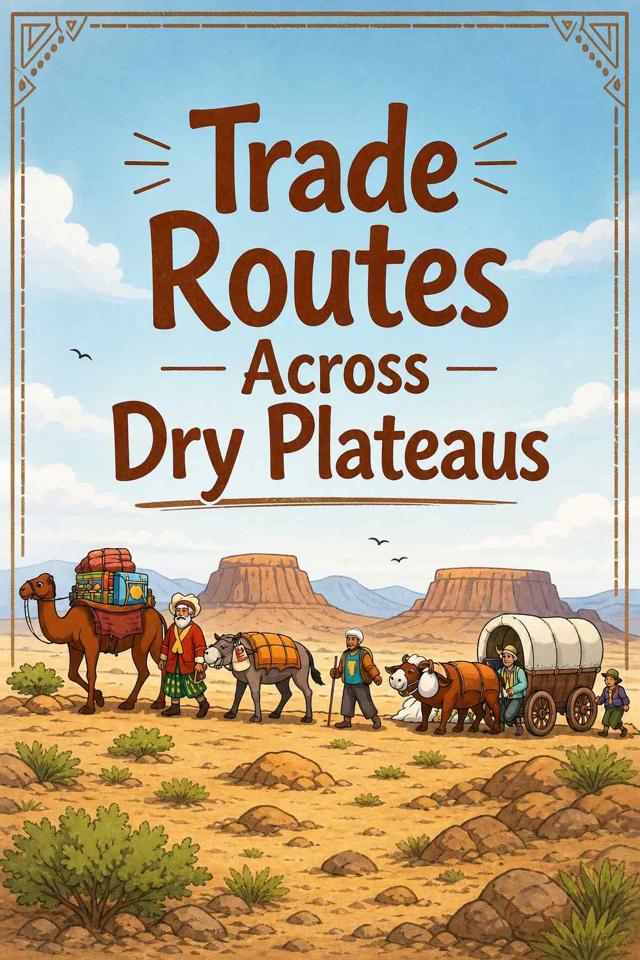 Front cover of Trade Routes Across Dry Plateaus by Kidlet