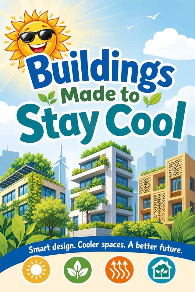 Front cover of Buildings Made to Stay Cool by Kidlet