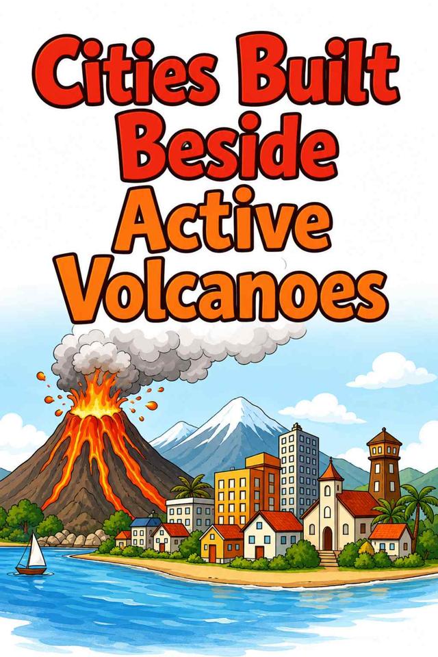 Front cover of Cities Built Beside Active Volcanoes by Kidlet