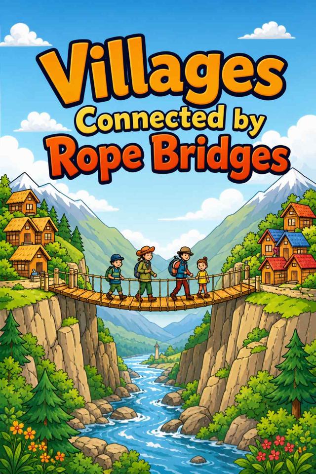 Front cover of Villages Connected by Rope Bridges by Kidlet