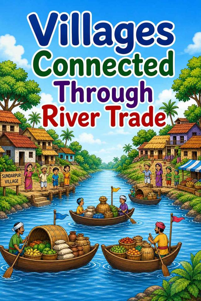 Front cover of Villages Connected Through River Trade by Kidlet