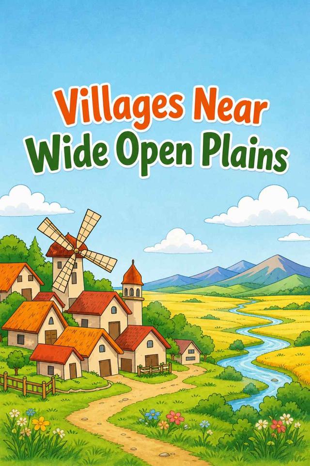 Front cover of Villages Near Wide Open Plains by Kidlet