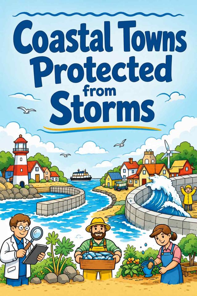 Front cover of Coastal Towns Protected from Storms by Kidlet