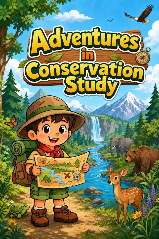 Front cover of Adventures in Conservation Study by Kidlet