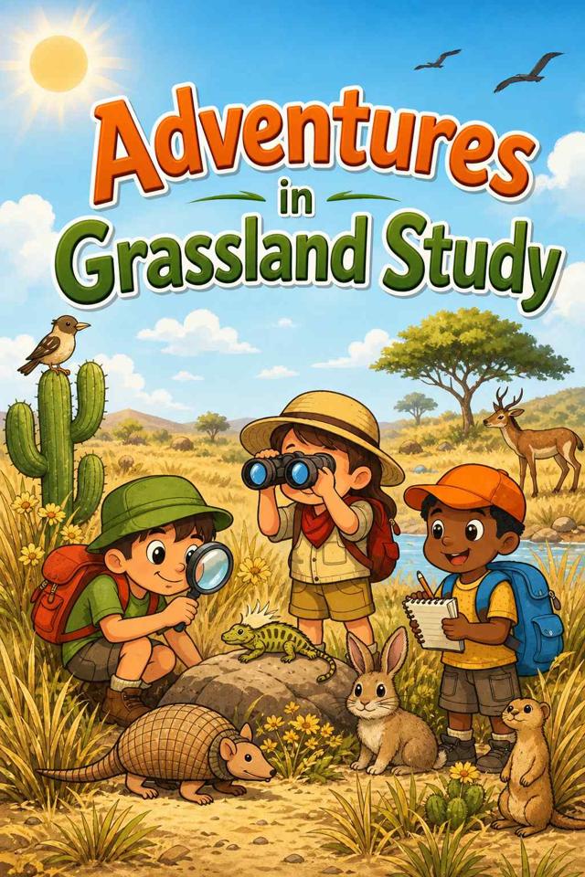 Front cover of Adventures in Grassland Study by Kidlet