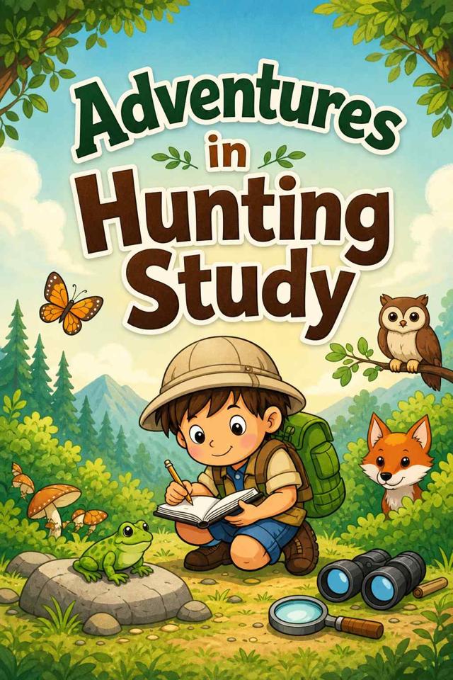 Front cover of Adventures in Hunting Study by Kidlet