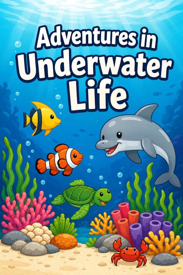 Front cover of Adventures in Underwater Life by Kidlet