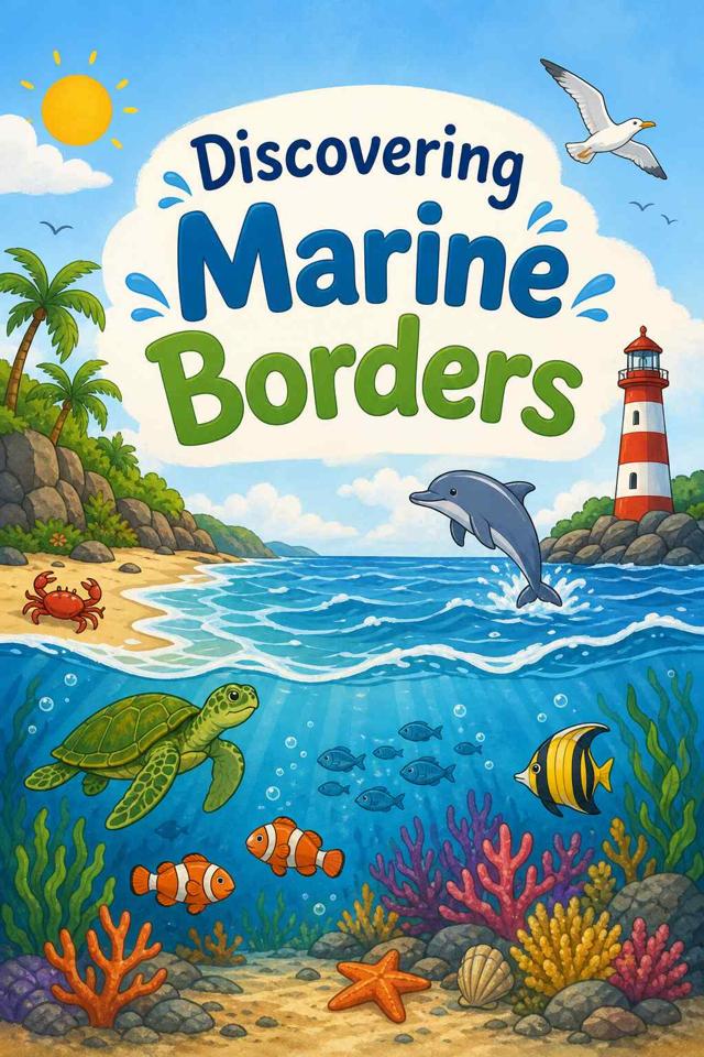 Front cover of Discovering Marine Borders by Kidlet