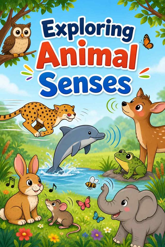 Front cover of Exploring Animal Senses by Kidlet