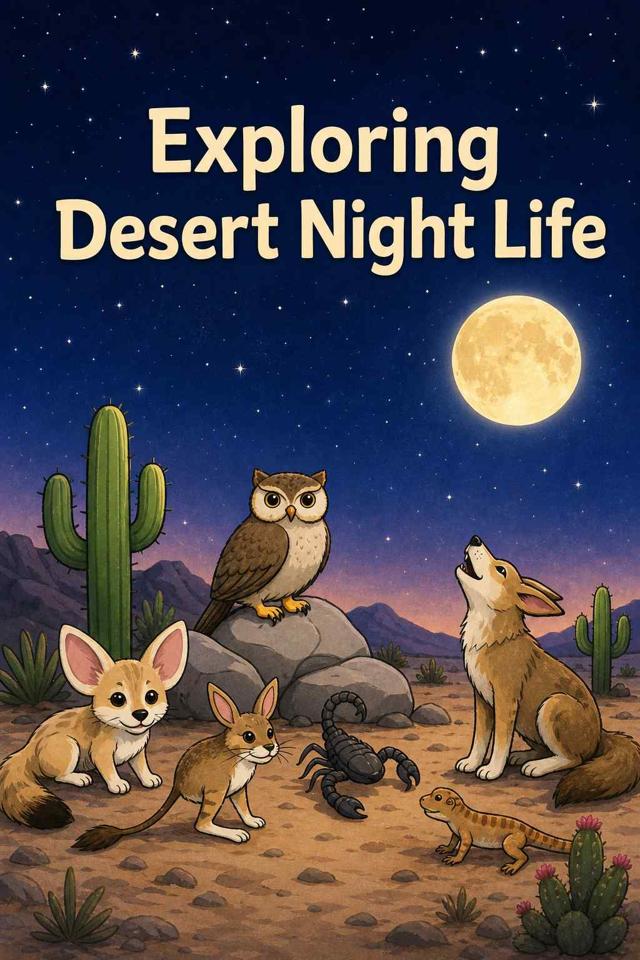 Front cover of Exploring Desert Night Life by Kidlet