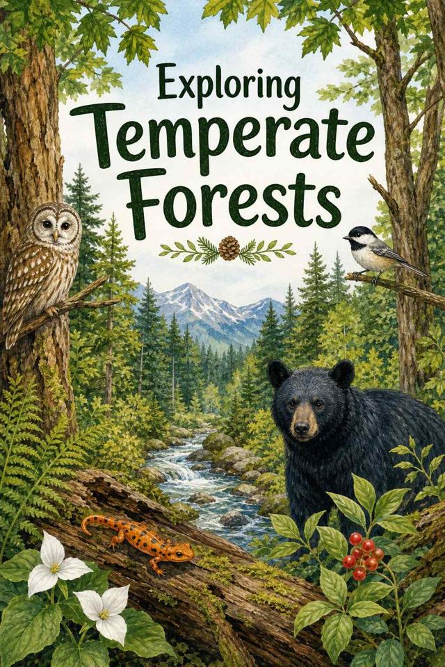 Front cover of Exploring Temperate Forests by Kidlet